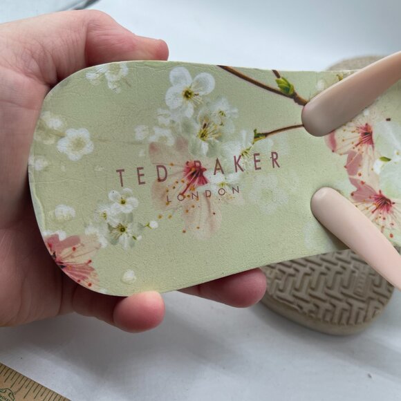 Ted Baker London Floral Flip Flops - Size 9/10 - Picture 7 of 8
